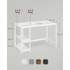 Songmics Kompiuterio stalas 120x60x76 cm Baltas Plienas