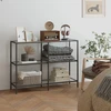 Songmics Konsolinis staliukas, juodas, 100x30x73 cm