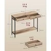 Songmics Konsolinis stalas 100x35x80 cm Rudas Juodas Plienas