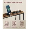 Songmics Konsolinis stalas 15x100x80 cm Rudas Juodas MDF Plienas