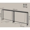 Songmics Konsolinis staliukas su elektros lizdu, antracito pilkas, 100 x 15 x 80 cm