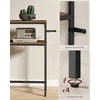 Songmics Konsolinis stalas 20x120x80 cm Rudas ir Juodas MDF plokštė ir Plienas