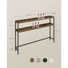 Songmics Konsolinis stalas 20x120x80 cm Rudas ir Juodas MDF plokštė ir Plienas