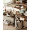 Songmics Konsolinis stalas 20x120x80 cm Rudas ir Juodas MDF plokštė ir Plienas