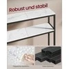 Songmics Konsolinis stalas 20x80x80 cm Baltas Juodas MDF Plienas