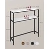 Songmics Konsolinis stalas 20x80x80 cm Baltas Juodas MDF Plienas
