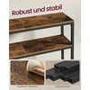 Songmics Konsolinis stalas 20x80x80 cm Rudas ir Juodas MDF plokštė ir Plienas