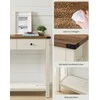 Songmics Konsolinis stalas, 24x120x76 cm, rudas, medinis