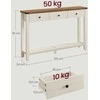 Songmics Konsolinis stalas, 24x120x76 cm, rudas, medinis