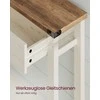 Songmics Konsolinis stalas, 24x120x76 cm, rudas, medinis