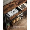 Songmics Konsolinis stalas 24x76x80 cm Rudas Juodas MDF Plienas Audinys