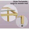 Songmics Konsolinis staliukas iš plieno ir grūdinto stiklo 35x100x80 cm
