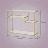 Songmics Konsolinis staliukas iš plieno ir grūdinto stiklo 35x100x80 cm