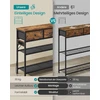 Songmics Konsolinis stalas su 3 stalčiais, 76,7 x 30 x 78,7 cm, vintažinė ruda