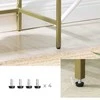 Songmics Konsolinis stalas iš grūdinto stiklo su auksiniu rėmu 100x30x73 cm