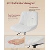 Songmics Kosmetikos taburetė 43x46.5x65.5 cm Kremo balta aksominė
