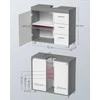 Songmics Kosmetinis spintelė 70x30x63,8 cm Pilka MDF