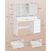 Songmics Kosmetinis staliukas 117,5x40x145 cm Baltas