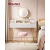 Songmics Vasagle Tualetinis staliukas su taburete ir apšvietimu 40 x 100 x 134,8 cm