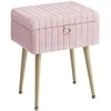 Home Styling Collection Rožinė kosmetinio staliuko kėdė su dėže