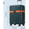 Songmics Lagaminas 65x45x25 cm turkio spalvos ABS plastikas