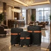 Songmics Lagaminų rinkinys 55x36x20 cm 65x45x25 cm 75x50x30 cm Juodas
