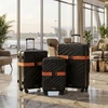 Songmics Lagaminų rinkinys 55x36x20 cm 65x45x25 cm 75x50x30 cm Juodas