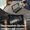 Songmics Laikrodžių dėžutė su 6 skyreliais, stiklo dangtis
