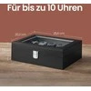 Songmics Laikrodžių dėžutė 10 vnt. juoda