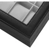 Songmics Laikrodžių dėžutė, 30.2x20.2x8 cm, juoda