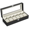 Songmics Laikrodžių dėžutė, 30x11,2x8 cm, juoda