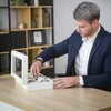 SONGMICS laikrodžių dėžutė 12 skyrių su stiklo dangteliu JWB202