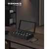 SONGMICS laikrodžių dėžutė su 12 skyrių 21 x 35 x 8,5 cm Juodas kaip rašalas