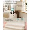 SONGMICS laikymo dėžės su dangčiais, 3 vnt. rinkinys, tvarkymo dėžės, PP plokštės, bekvapės, sulankstomos, sukraunamos, audinės dėžės su rankenomis, 43 x 30 x 30 cm, kapučino smėlio spalvos