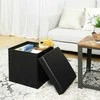 Songmics Laikymo pufas, 38x38x38 cm, juodas