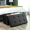 Songmics Laikymo pufas, 76x38x38 cm, juodas