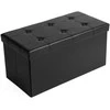 Songmics Laikymo pufas, 76x38x38 cm, juodas