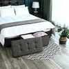 Songmics Laikymo pufas, 76x38x38 cm, pilka