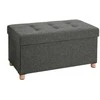 Songmics Laikymo pufas, 76x38x38 cm, pilka