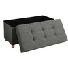 Songmics Laikymo pufas, 76x38x38 cm, pilka