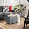 Songmics Laikymo pufas, 76x38x40 cm, pilka