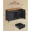 Songmics Laikymo spintelė 110x40x76 cm Ruda ir Juoda Plienas