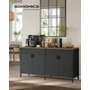 Songmics Laikymo spintelė 40x141x76 cm Ruda ir Juoda Plienas
