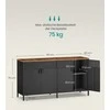 Songmics Laikymo spintelė 40x141x76 cm Ruda ir Juoda Plienas