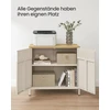 Songmics Sandėliavimo spintelė 40 x 80 x 76 cm smėlio smėlio spalvos - natūrali smėlio spalva