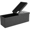 Songmics Laikymo suoliukas, 110x38x38 cm, pilkas