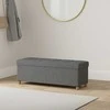 Songmics Laikymo suoliukas, 110x38x40 cm, pilkas