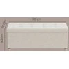 Songmics Pufas 38 x 110 x 40 cm balta