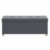Songmics Pufas su daiktadėže 38 x 110 x 40 cm pilkas