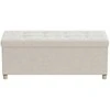Songmics Pufas 38 x 110 x 40 cm balta